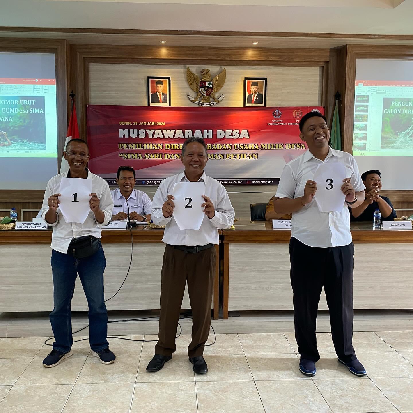 MUSYAWARAH DESA Pemilihan Direktur BUMDes “Sima Sari Dana” Kesiman Petilan