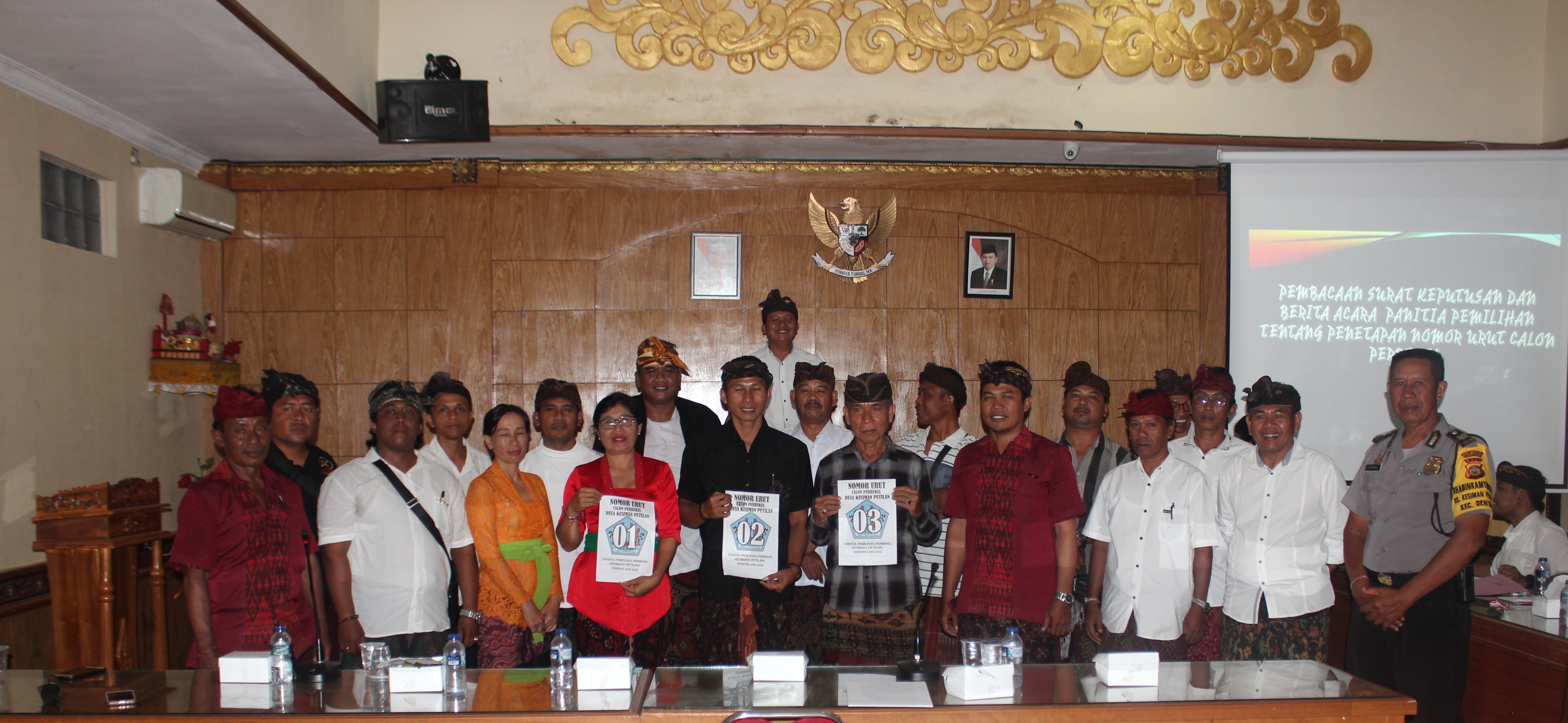 Rapat Pleno Penetapan Calon Perbekel dan Pengundian Nomor Urut Calon Perbekel Desa Kesiman Petilan