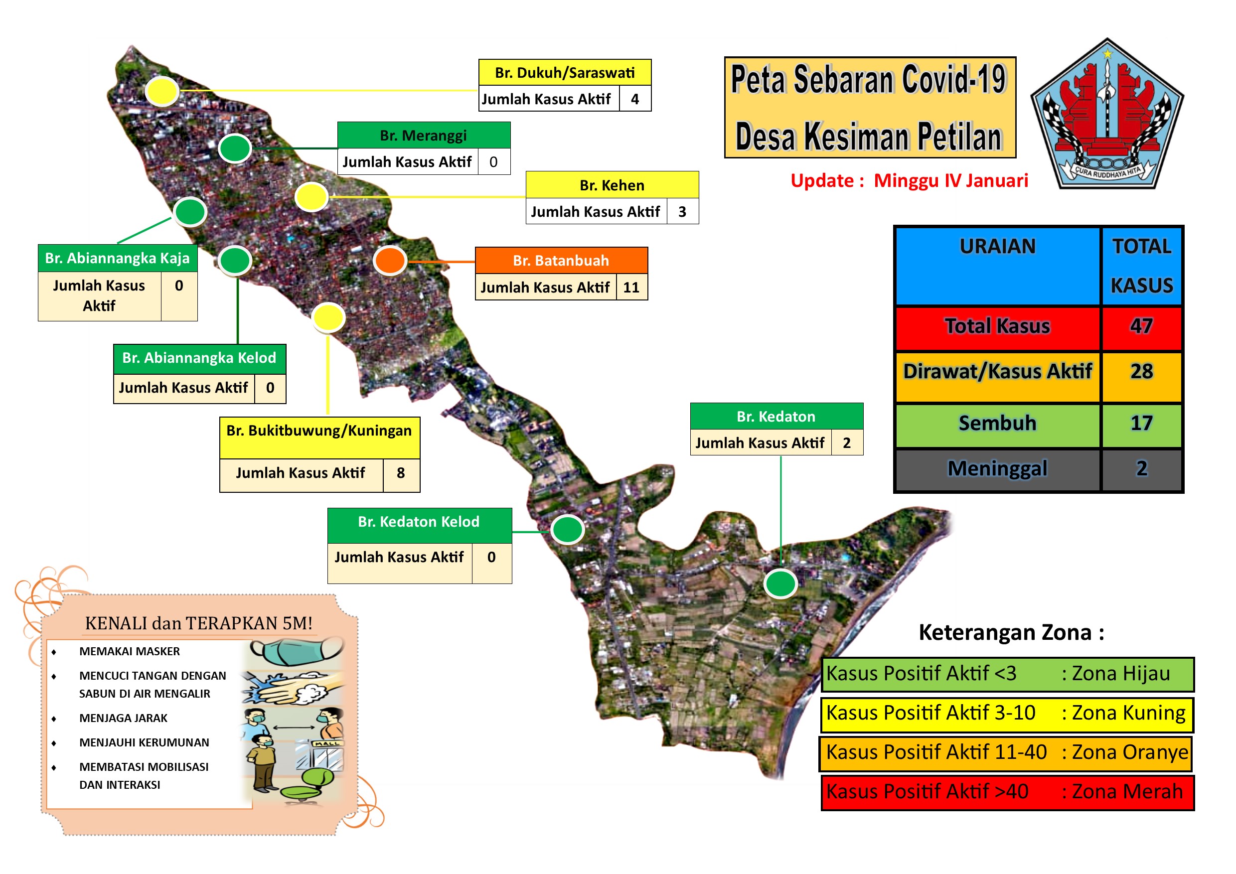 Peta Sebaran Covid-19 Minggu IV Januari 2021