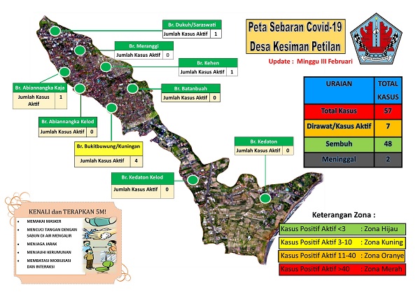 Data Sebaran Kasus Positif Covid-19 Minggu III Februari