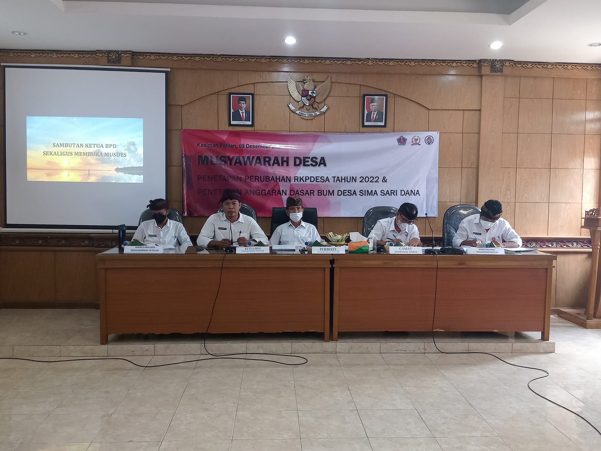 Musdes Penetapan Perubahan RKP Desa dan Penetapan Anggaran Dasar BUM Desa Sima Sari Dana